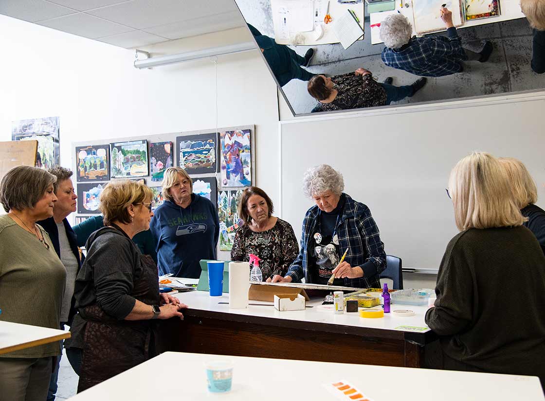 Senior Institute watercolor class