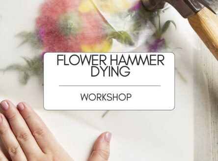 flower hammer dyeing makerspace workshop graphic