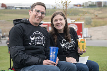 couple at WCC for Festival of Flavors homecoming