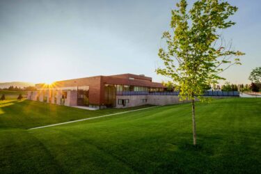 Arts and Technology building at sunrise