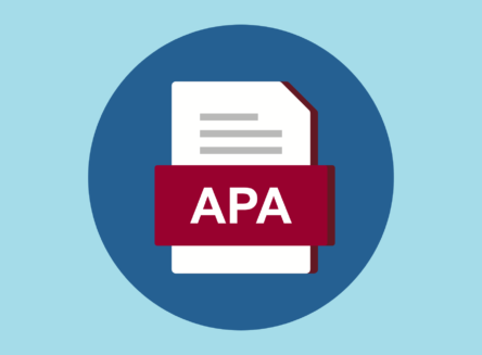 document graphic with words "APA" on front of document