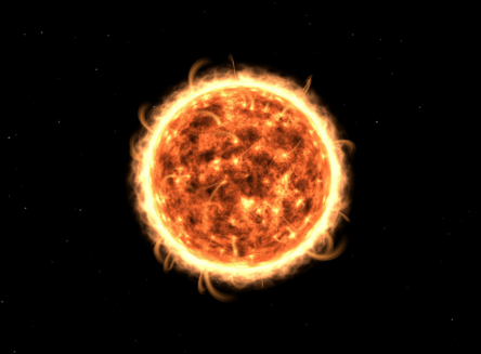 sun in outer space