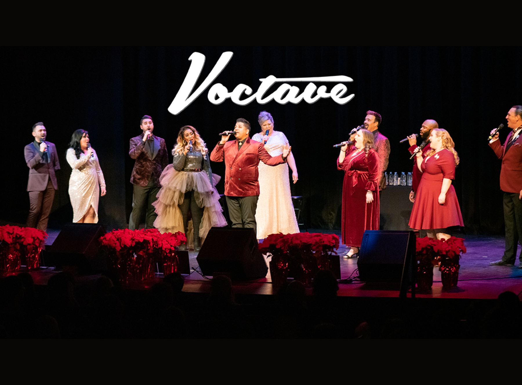 Voctave group singing on stage