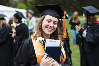 smiling fvcc student at graduation